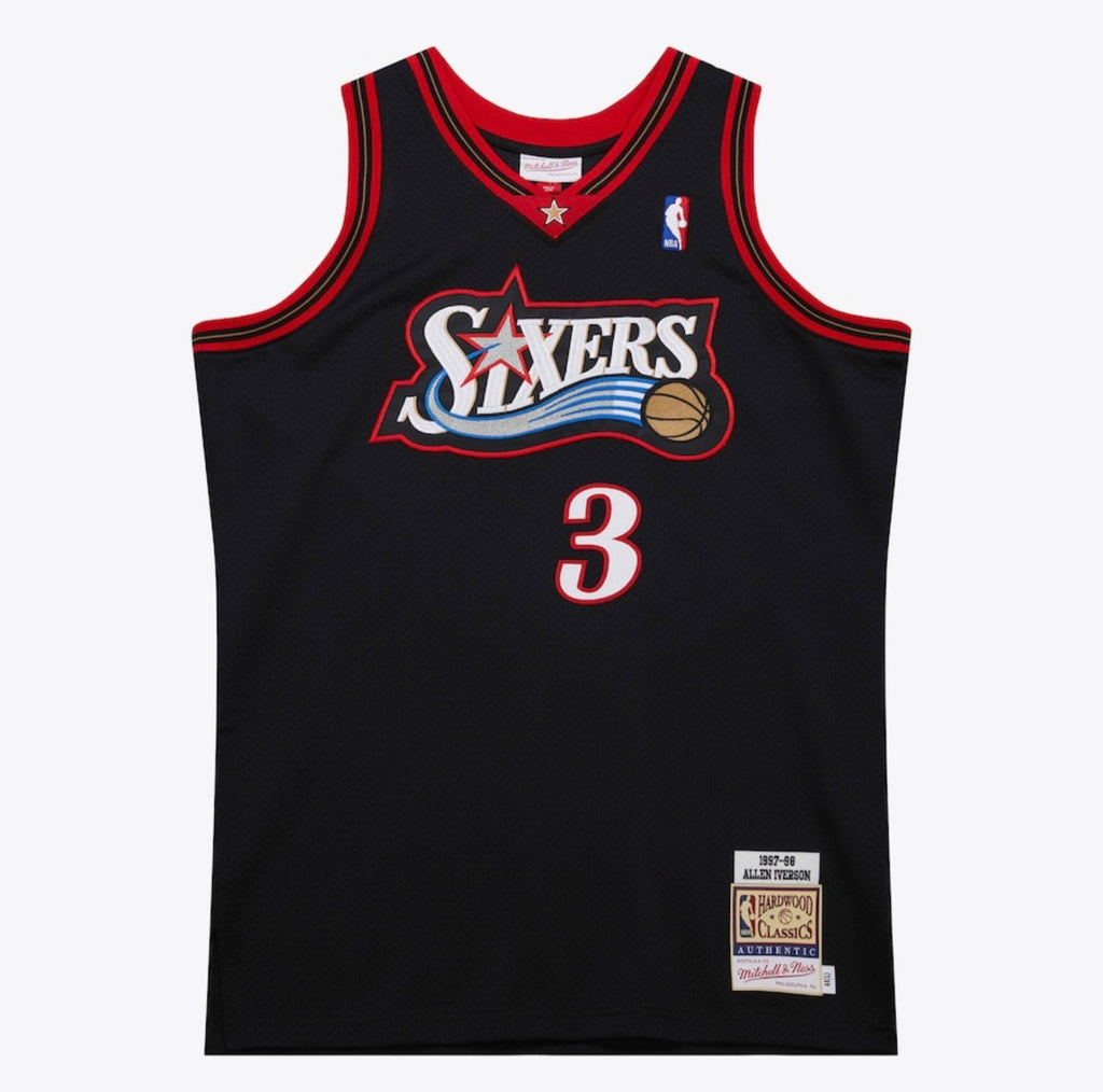 Allen Iverson Mitchell & Ness Hardwood Classics 1997-1998 Philadelphia 76ers Throwback Jersey