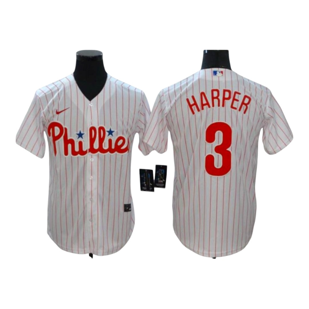 Nike Bryce Harper Philadelphia Phillies Home Pinstripe Jersey