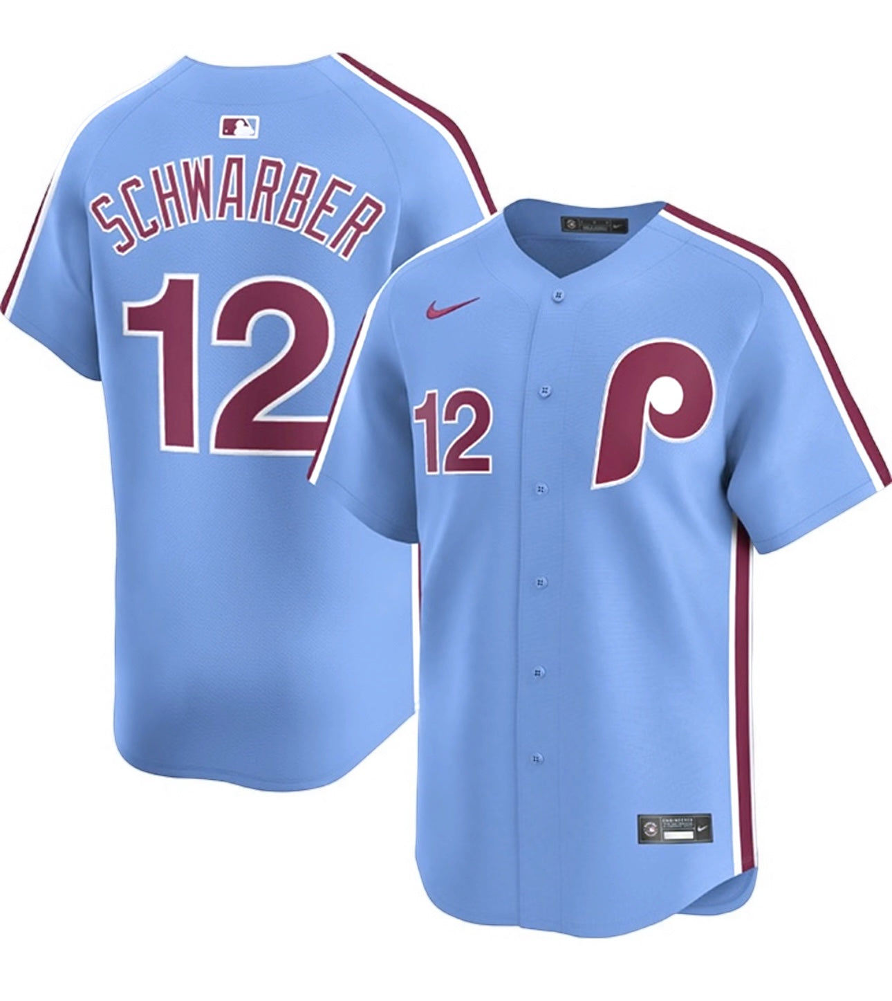 KYLE SCHWARBER NIKE PHILADELPHIA PHILLIES MENS LIGHT BLUE ALT LIMITED BASEBALL JERSEY